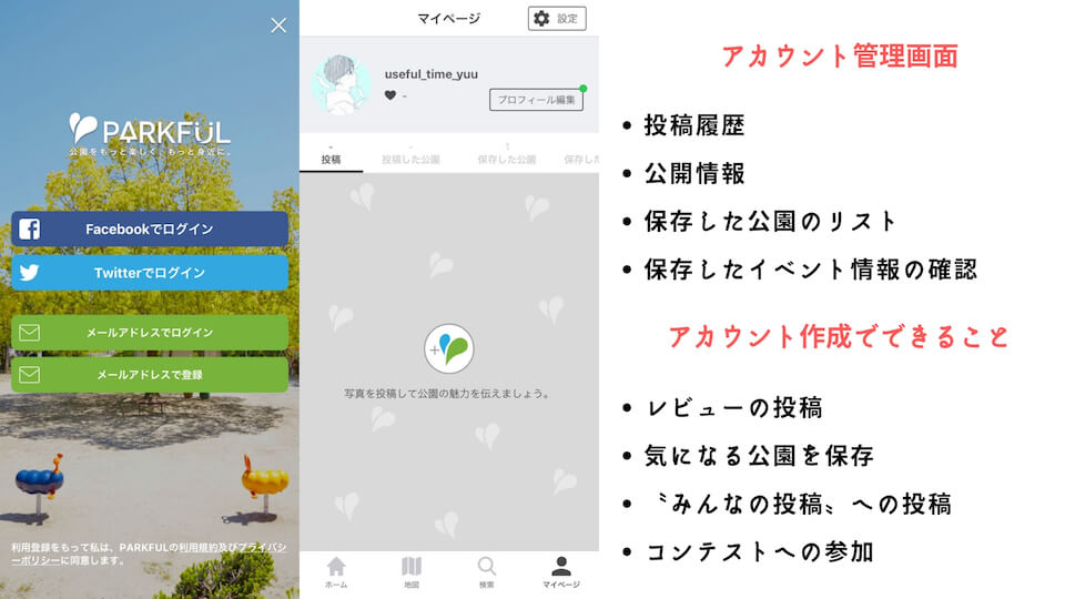 PARKFULのアカウント登録